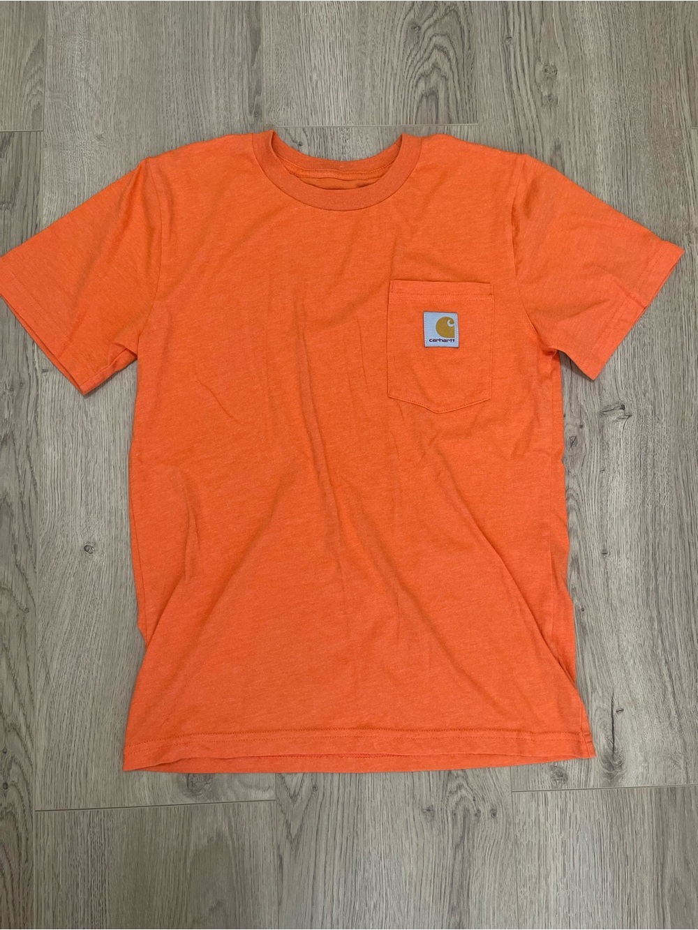 Kids Carhartt Bright Orange Pocket Tee (M)